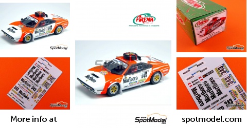 decals decalcomanie 1/43 Ferrari 308 gtb rally di Baja 1985