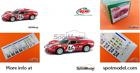 4 jantes Ferrari Dino 246 GT - ø15mm - Résine - 1:24