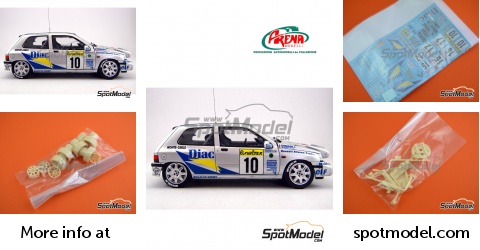 DECALS 1/24 REF 1555 RENAULT CLIO WILLIAMS SALANON RALLYE DES NOIX 1999