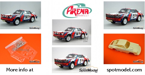 Arena Modelli ARE861-24: Car scale model kit 1/24 scale - Porsche 911SC  sponsored by Martini Racing #5, 14 - Björn Waldegård (SE) + Hans  Thorszelius (SE), Vic Preston Jr. (KE) + John