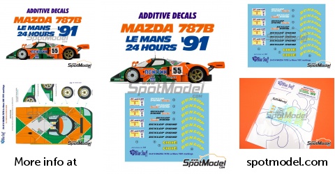 Blue Stuff 24-014: Marking / livery 1/24 scale - Mazda 787B - 24 