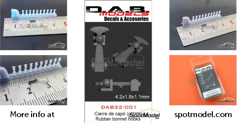 Cierre De Capó (Pasador B) - Pins Per Cofano In 3D Per Modelli 1/43, 1/32, 1/24 - Foto 4