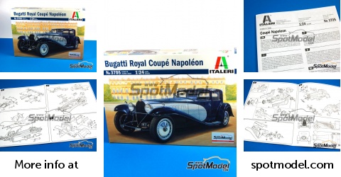 Italeri 3705: Car scale model kit 1/24 scale - Bugatti Royale Napoleon  (ref. 3705)