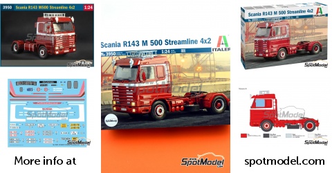 Maquette Scania R143 M 500 Streamline 4x2 - échelle 1/24 - ITALERI
