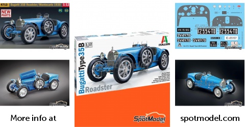 Italeri 4716 Bugatti Type 35B – Modello In Scala 1:12 Da Montare (Targa Florio '29 / Monaco GP '30)