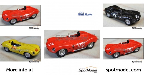 Provence Moulage 1/43 Scale Built Kit 24621C - Jaguar D Type Race Car #14
