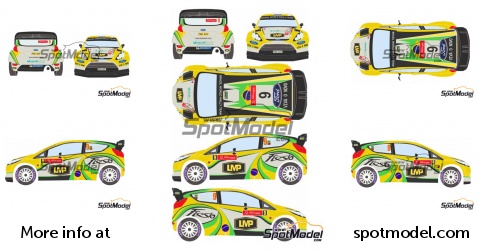 RALLYE PORTUGAL 2014 DECALS 1/43 FORD FIESTA RRC #43 MF-ZONE D43301 SOUSA 