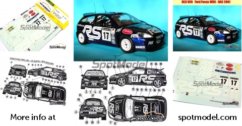 Adesivi Rally Ford Focus WRC 1999 In Scala 1/10 Per Tamiya TA01/TA02/TT01