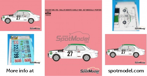 Décalcomanies 1/24 Ford Escort Camandona Rallye Monte-Carlo 1995 - Neuf - WRC