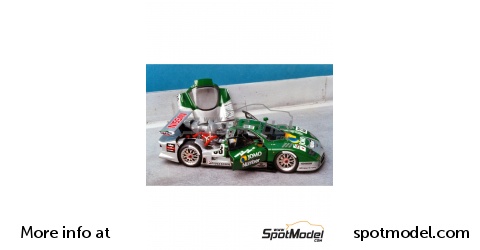 Set of 2 Model Cars 24h Le Mans Toyota Nissan R390-1:43 Spark Diecast LM04 