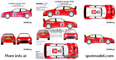 Miniature 1:43 Vitesse - Citroën Xsara WRC Loeb/Elena Rallye Sanremo 2003