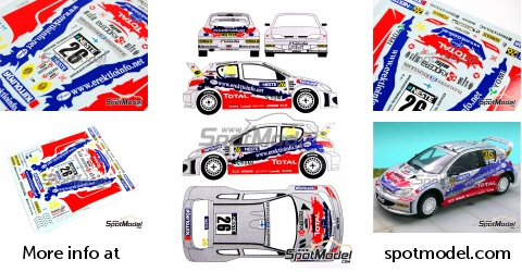Modèle Réduit Peugeot 206 WRC Rallye Finlande 2002 - Échelle 1:24 - Boîte Fermée Neuve