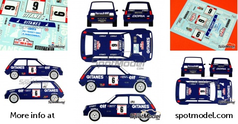 Autocollant voiture rallye Renault 5 Turbo Calberson tour de corse