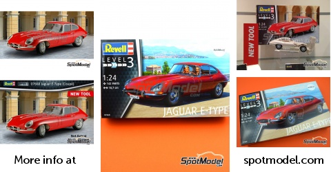 Maquette Jaguar E-Type Roadster – Revell 67687, Kit De Construction Avec Peintures Et Colle Inclus