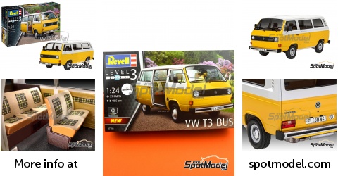 Revell 07706: Van scale model kit 1/25 scale - Volkswagen T3 Bus