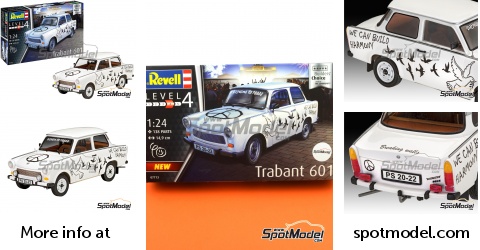 Revell 07713: Maqueta de coche escala 1/24 - Trabant 601S patrocinado por  Builders Choice (ref. REV07713)