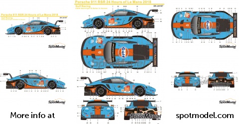 Décalcomanie Carpena 1/24 Porsche GT3/R N°82 - 24 Heures Du Mans 2001 - Neuf