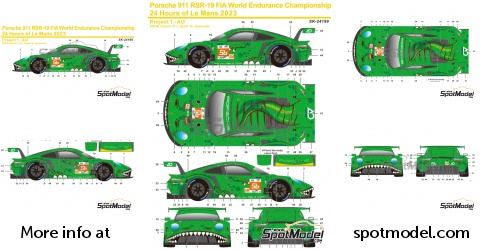 Décalcomanie Carpena 1/24 Porsche GT3/R N°72 - 24 Heures Du Mans 2000 - État Neuf, 1 Pièce