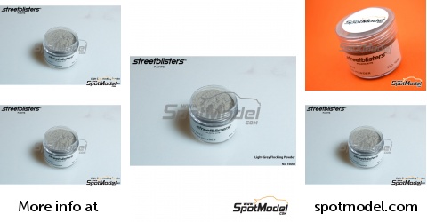 StreetBlisters paints - Light Grey Flocking powder 20ml - 16001 for scale  modelling