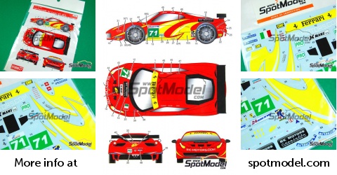 Maquette Fujimi 1/43 Ferrari 458 Italia GT2 – 24h Du Mans 2012 – AF Corse-Waltrip
