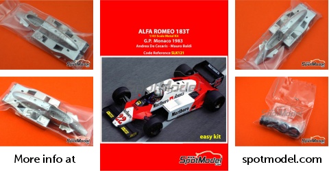 F1 SPARK 1/43 ALFA ROMEO 183T MAURO BALDI MONACO GP 1983