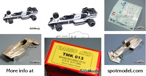 Tameo Kits TMK013: Car scale model kit 1/43 scale - Brabham BMW 