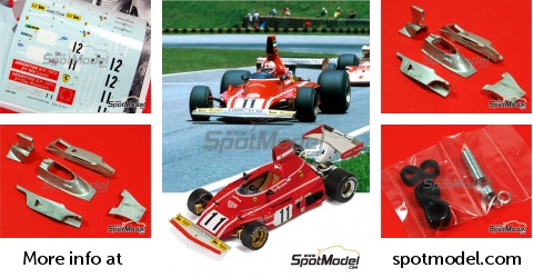 Modèle Réduit Ferrari 312B3 1974 Niki Lauda - Échelle 1/43, White Métal, Montage Pro