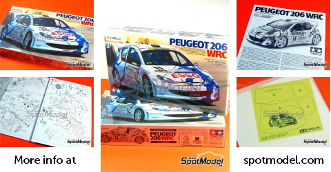  Tamiya Peugeot 206 WRC 24221-2000 : Arte y Manualidades