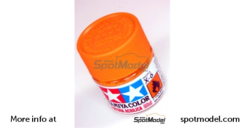 Tamiya 81506: Acrylic paint Orange X-6 1 x 10ml (ref. X-6)