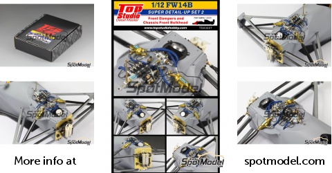 Kit Détail Top Studio 1/12 Williams FW14B - Ailes Sous Panneau, Résine, Tamiya TD23259