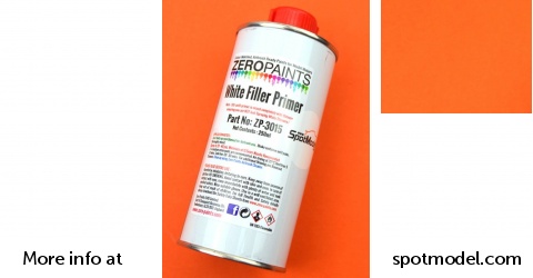 Zero Paints ZP-3015: Primer White Primer Micro Filler 1 x 250ml for Airbrush  (ref. ZP-3015)