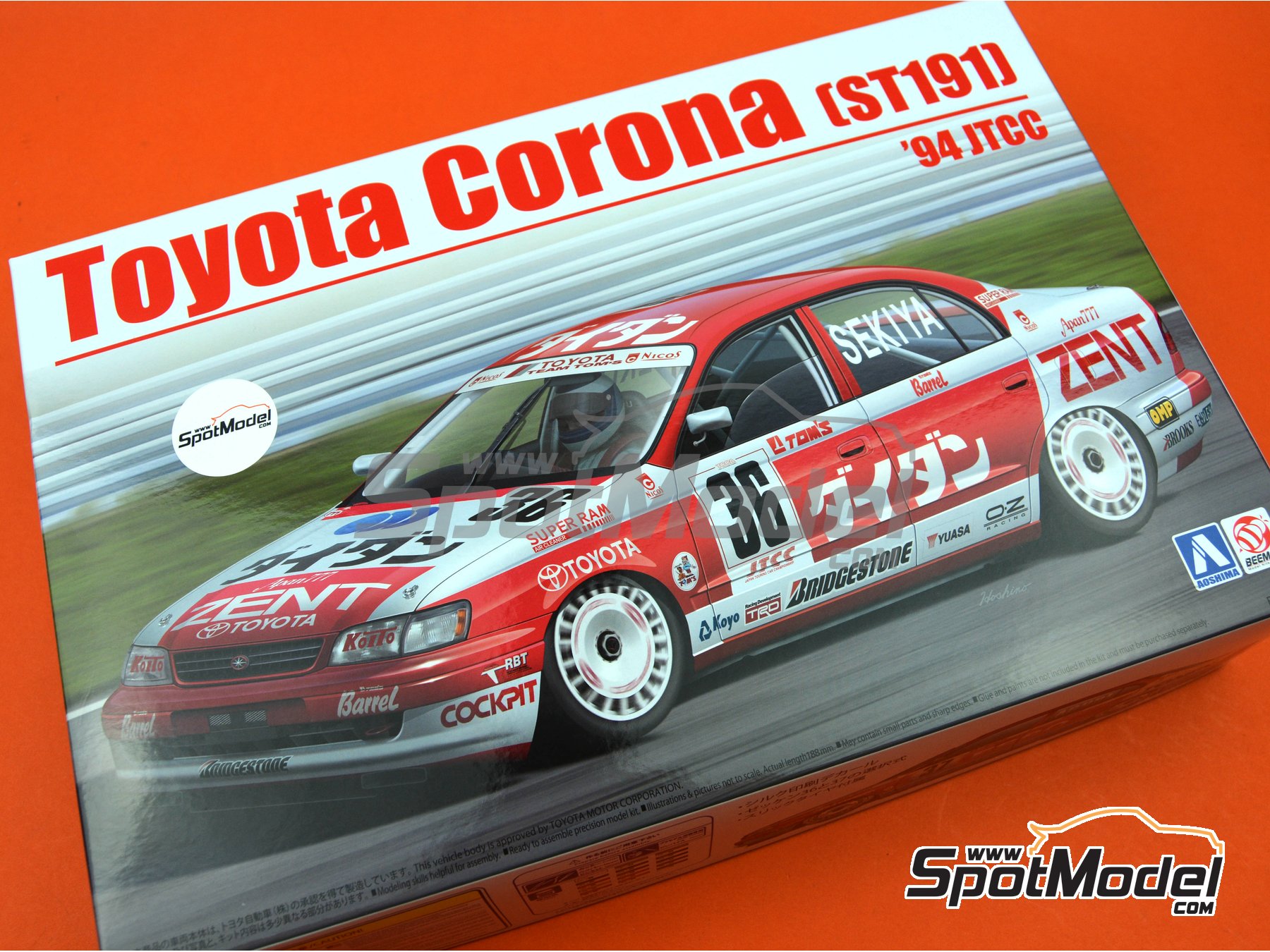 Image 25: Toyota Corona ST191 Zent - Japan Touring Car Championship (JTCC) 1994 | Model car kit in 1/24 scale manufactured by Beemax Model Kits (ref. B24013) Image 25: Toyota Corona ST191 Zent - Japan Touring Car Championship (JTCC) 1994 | Model car kit in 1/24 scale manufactured by Beemax Model Kits (ref. B24013)