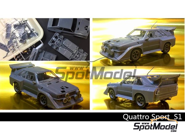 Image 1: Audi Quattro Sport S1 Group B HB Audi Team - Montecarlo Rally - Rallye Automobile de Monte-Carlo 1985 | Model car kit in 1/24 scale manufactured by Beemax Model Kits (ref. B24017, also 4905083103982 and 103982) Image 1: Audi Quattro Sport S1 Group B HB Audi Team - Montecarlo Rally - Rallye Automobile de Monte-Carlo 1985 | Model car kit in 1/24 scale manufactured by Beemax Model Kits (ref. B24017, also 4905083103982 and 103982)