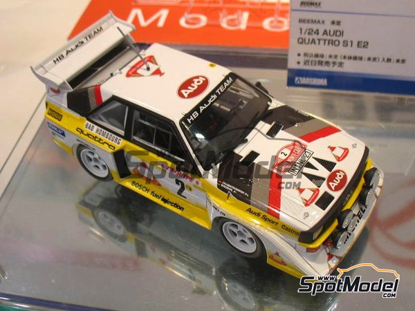 Image 4: Audi Quattro Sport S1 Group B HB Audi Team - Montecarlo Rally - Rallye Automobile de Monte-Carlo 1985 | Model car kit in 1/24 scale manufactured by Beemax Model Kits (ref. B24017, also 4905083103982 and 103982) Image 4: Audi Quattro Sport S1 Group B HB Audi Team - Montecarlo Rally - Rallye Automobile de Monte-Carlo 1985 | Model car kit in 1/24 scale manufactured by Beemax Model Kits (ref. B24017, also 4905083103982 and 103982)