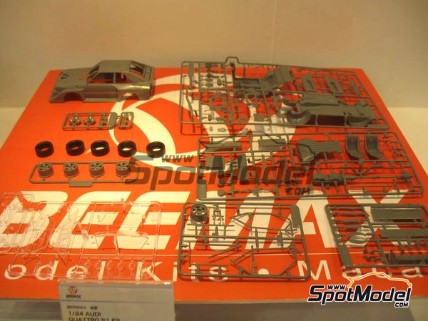 Image 5: Audi Quattro Sport S1 Group B HB Audi Team - Montecarlo Rally - Rallye Automobile de Monte-Carlo 1985 | Model car kit in 1/24 scale manufactured by Beemax Model Kits (ref. B24017, also 4905083103982 and 103982) Image 5: Audi Quattro Sport S1 Group B HB Audi Team - Montecarlo Rally - Rallye Automobile de Monte-Carlo 1985 | Model car kit in 1/24 scale manufactured by Beemax Model Kits (ref. B24017, also 4905083103982 and 103982)
