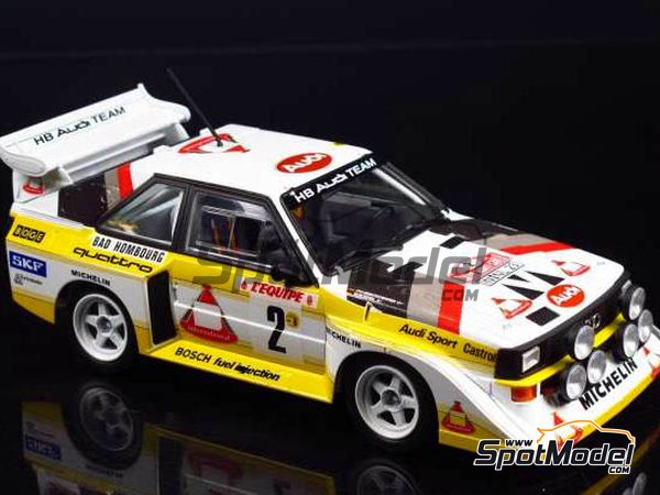 Image 9: Audi Quattro Sport S1 Group B HB Audi Team - Montecarlo Rally - Rallye Automobile de Monte-Carlo 1985 | Model car kit in 1/24 scale manufactured by Beemax Model Kits (ref. B24017, also 4905083103982 and 103982) Image 9: Audi Quattro Sport S1 Group B HB Audi Team - Montecarlo Rally - Rallye Automobile de Monte-Carlo 1985 | Model car kit in 1/24 scale manufactured by Beemax Model Kits (ref. B24017, also 4905083103982 and 103982)