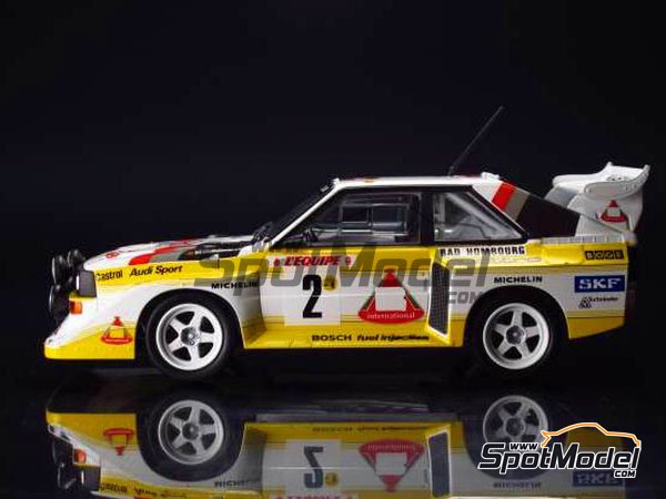 Image 10: Audi Quattro Sport S1 Group B HB Audi Team - Montecarlo Rally - Rallye Automobile de Monte-Carlo 1985 | Model car kit in 1/24 scale manufactured by Beemax Model Kits (ref. B24017, also 4905083103982 and 103982) Image 10: Audi Quattro Sport S1 Group B HB Audi Team - Montecarlo Rally - Rallye Automobile de Monte-Carlo 1985 | Model car kit in 1/24 scale manufactured by Beemax Model Kits (ref. B24017, also 4905083103982 and 103982)