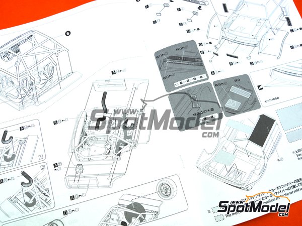 Image 27: Audi Quattro Sport S1 Group B HB Audi Team - Montecarlo Rally - Rallye Automobile de Monte-Carlo 1985 | Model car kit in 1/24 scale manufactured by Beemax Model Kits (ref. B24017, also 4905083103982 and 103982) Image 27: Audi Quattro Sport S1 Group B HB Audi Team - Montecarlo Rally - Rallye Automobile de Monte-Carlo 1985 | Model car kit in 1/24 scale manufactured by Beemax Model Kits (ref. B24017, also 4905083103982 and 103982)