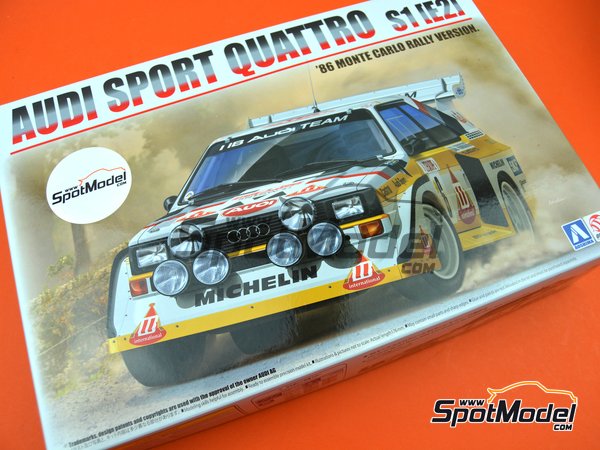 Image 29: Audi Quattro Sport S1 Group B HB Audi Team - Montecarlo Rally - Rallye Automobile de Monte-Carlo 1985 | Model car kit in 1/24 scale manufactured by Beemax Model Kits (ref. B24017, also 4905083103982 and 103982) Image 29: Audi Quattro Sport S1 Group B HB Audi Team - Montecarlo Rally - Rallye Automobile de Monte-Carlo 1985 | Model car kit in 1/24 scale manufactured by Beemax Model Kits (ref. B24017, also 4905083103982 and 103982)