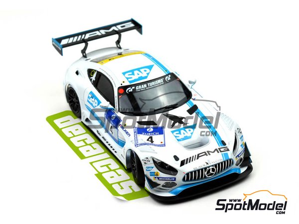 Image 5: Mercedes AMG GT3 AMG Team Black Falcon - 24 Hours Nürburgring 2016 | Marking / livery in 1/24 scale manufactured by Decalcas (ref. DCL-DEC010) Image 5: Mercedes AMG GT3 AMG Team Black Falcon - 24 Hours Nürburgring 2016 | Marking / livery in 1/24 scale manufactured by Decalcas (ref. DCL-DEC010)