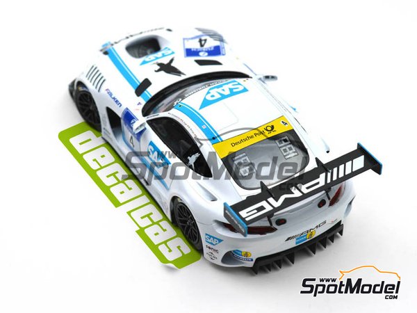 Image 6: Mercedes AMG GT3 AMG Team Black Falcon - 24 Hours Nürburgring 2016 | Marking / livery in 1/24 scale manufactured by Decalcas (ref. DCL-DEC010) Image 6: Mercedes AMG GT3 AMG Team Black Falcon - 24 Hours Nürburgring 2016 | Marking / livery in 1/24 scale manufactured by Decalcas (ref. DCL-DEC010)
