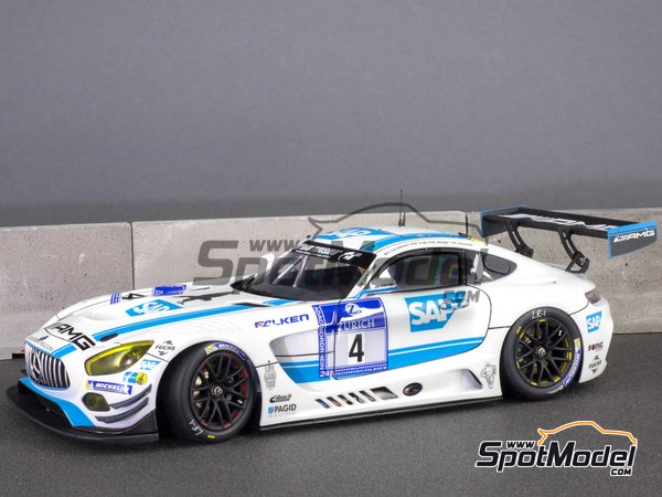 Image 14: Mercedes AMG GT3 AMG Team Black Falcon - 24 Hours Nürburgring 2016 | Marking / livery in 1/24 scale manufactured by Decalcas (ref. DCL-DEC010) Image 14: Mercedes AMG GT3 AMG Team Black Falcon - 24 Hours Nürburgring 2016 | Marking / livery in 1/24 scale manufactured by Decalcas (ref. DCL-DEC010)