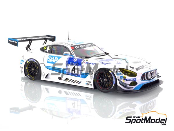 Image 18: Mercedes AMG GT3 AMG Team Black Falcon - 24 Hours Nürburgring 2016 | Marking / livery in 1/24 scale manufactured by Decalcas (ref. DCL-DEC010) Image 18: Mercedes AMG GT3 AMG Team Black Falcon - 24 Hours Nürburgring 2016 | Marking / livery in 1/24 scale manufactured by Decalcas (ref. DCL-DEC010)