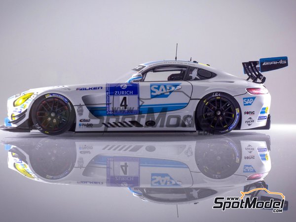 Image 19: Mercedes AMG GT3 AMG Team Black Falcon - 24 Hours Nürburgring 2016 | Marking / livery in 1/24 scale manufactured by Decalcas (ref. DCL-DEC010) Image 19: Mercedes AMG GT3 AMG Team Black Falcon - 24 Hours Nürburgring 2016 | Marking / livery in 1/24 scale manufactured by Decalcas (ref. DCL-DEC010)