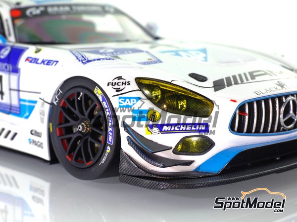 Image 21: Mercedes AMG GT3 AMG Team Black Falcon - 24 Hours Nürburgring 2016 | Marking / livery in 1/24 scale manufactured by Decalcas (ref. DCL-DEC010) Image 21: Mercedes AMG GT3 AMG Team Black Falcon - 24 Hours Nürburgring 2016 | Marking / livery in 1/24 scale manufactured by Decalcas (ref. DCL-DEC010)