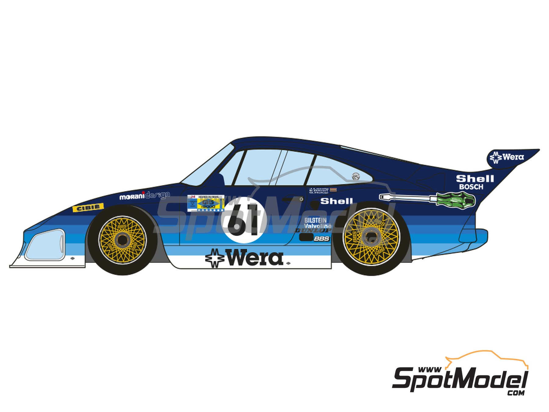 Image 1: Porsche Kremer 935 K3 Equipo Wera Weissberg patrocinado por Wera Weissberg - 24 Horas de Le Mans 1981 | Decoración en escala 1/24 fabricado por Decalcas (ref. DCL-DEC036) Image 1: Porsche Kremer 935 K3 Equipo Wera Weissberg patrocinado por Wera Weissberg - 24 Horas de Le Mans 1981 | Decoración en escala 1/24 fabricado por Decalcas (ref. DCL-DEC036)