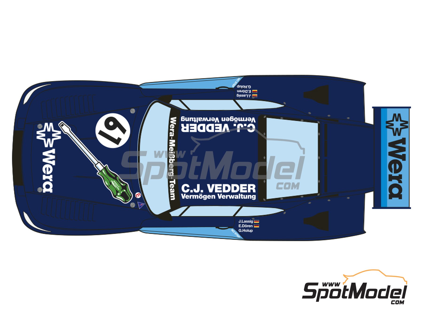 Image 4: Porsche Kremer 935 K3 Equipo Wera Weissberg patrocinado por Wera Weissberg - 24 Horas de Le Mans 1981 | Decoración en escala 1/24 fabricado por Decalcas (ref. DCL-DEC036) Image 4: Porsche Kremer 935 K3 Equipo Wera Weissberg patrocinado por Wera Weissberg - 24 Horas de Le Mans 1981 | Decoración en escala 1/24 fabricado por Decalcas (ref. DCL-DEC036)