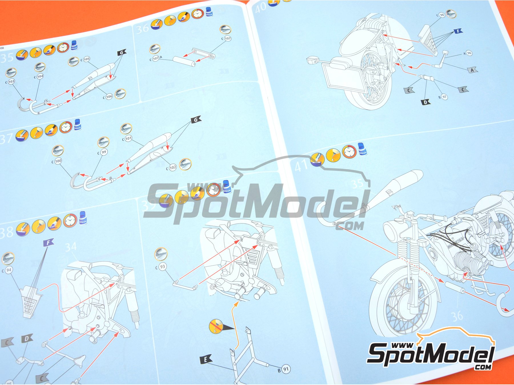Image 10: BMW R75/5 | Model bike kit in 1/8 scale manufactured by Revell (ref. REV07938, also 07938 and 4009803079387) Image 10: BMW R75/5 | Model bike kit in 1/8 scale manufactured by Revell (ref. REV07938, also 07938 and 4009803079387)
