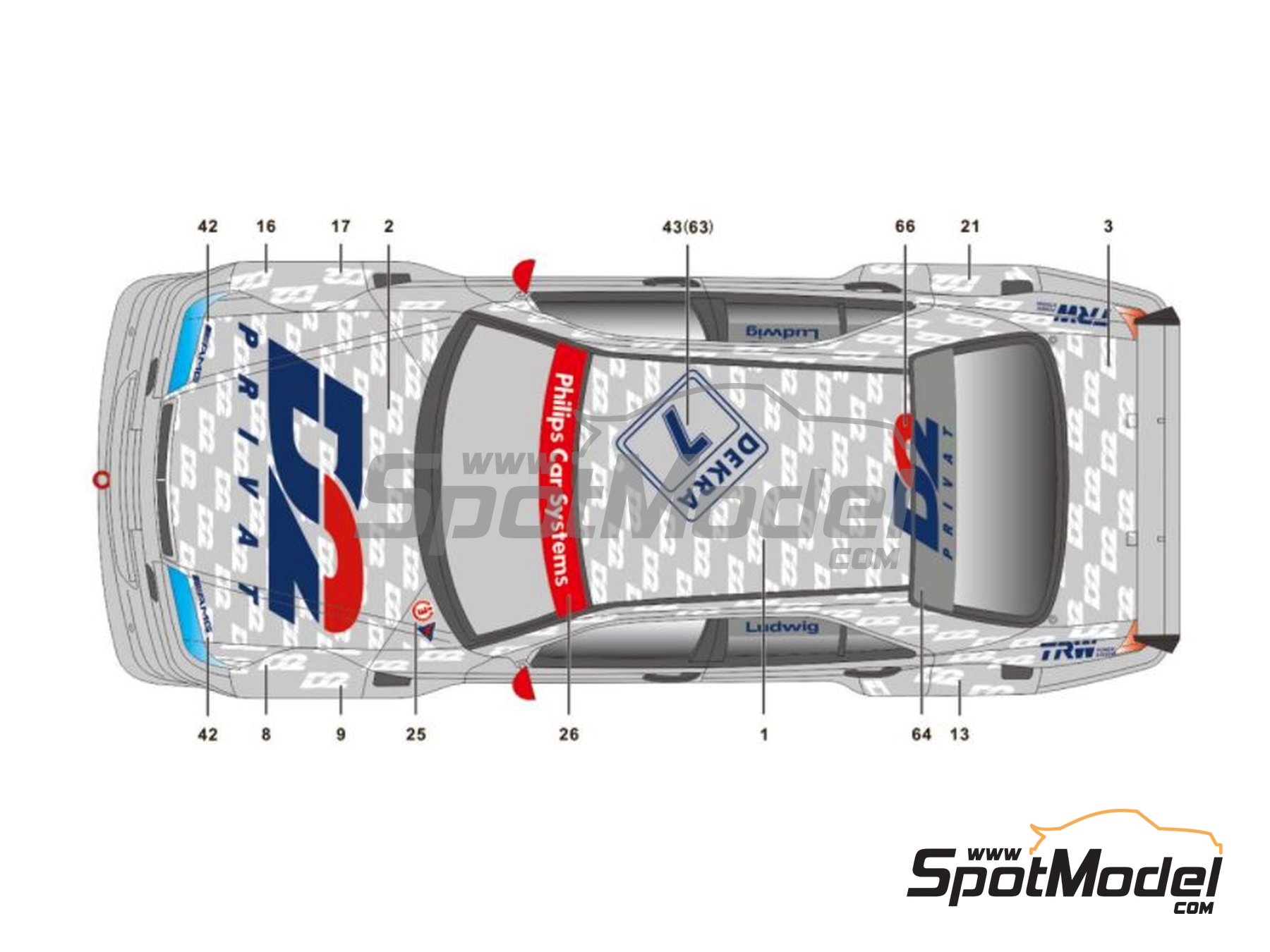 Image 2: AMG Mercedes C-Class sponsored by D2 Privat - DTM - Deutsche Tourenwagen Masters 1994 | Marking / livery in 1/24 scale manufactured by SK Decals (ref. SK-24127, also SK24127) Image 2: AMG Mercedes C-Class sponsored by D2 Privat - DTM - Deutsche Tourenwagen Masters 1994 | Marking / livery in 1/24 scale manufactured by SK Decals (ref. SK-24127, also SK24127)