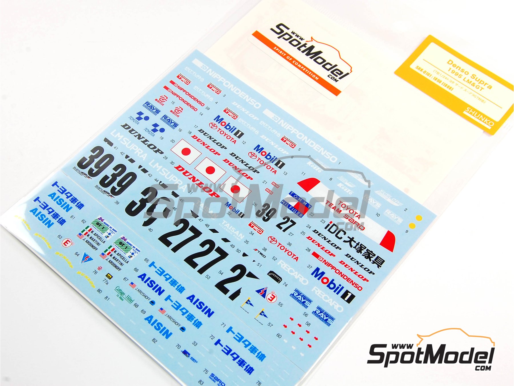 Image 1: Toyota Supra GT Aisin - 24 Hours Le Mans 1995 | Marking / livery in 1/24 scale manufactured by Shunko Models (ref. SHK-D161) Image 1: Toyota Supra GT Aisin - 24 Hours Le Mans 1995 | Marking / livery in 1/24 scale manufactured by Shunko Models (ref. SHK-D161)